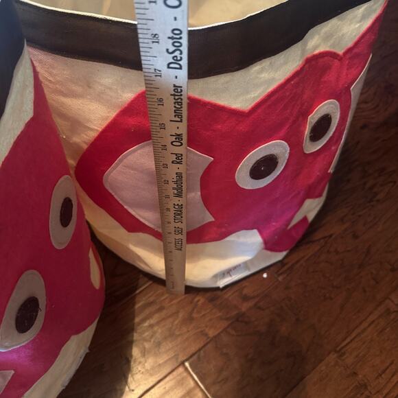 3 Sprouts Canvas Storage Bins Laundry Toy Basket Kids set of 3 elephant owl - Picture 8 of 9